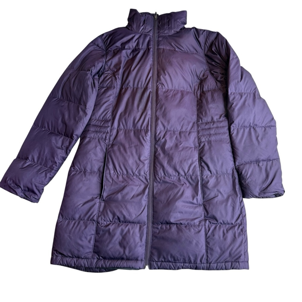 Mountain Hardwear Size L Quilted Down‎ Puffer Jacket Purple Longline Winter Coat